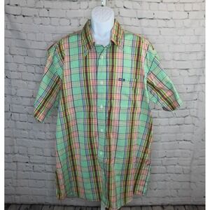LRG Lifted Research Group Wovens Shirt Mens 3XL Multicolor Plaid SS Button Up